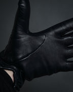 “HERMES” 2000’s Jumbo hook leather gloves