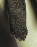-SPECIAL- "Yves Saint Laurent" 90's-00's Charcoal grey wool textured knit tie