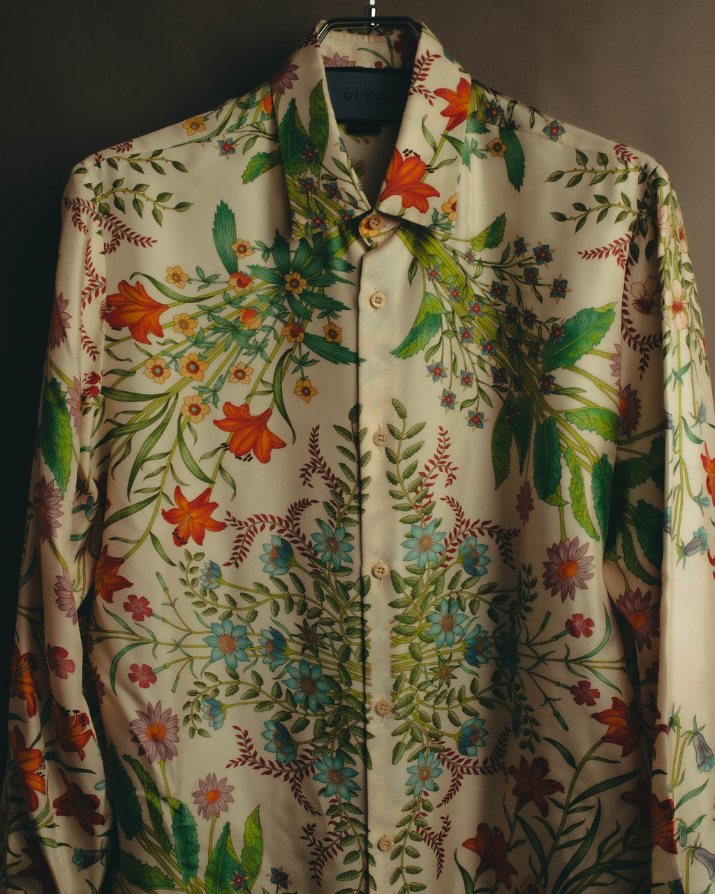 -SPECIAL- “GUCCI” 2015-2022 Botanical printed silk shirt