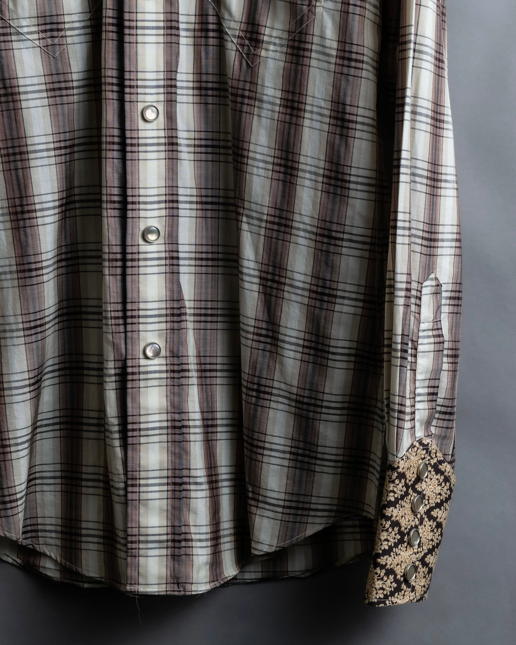 "GUCCI" Floral and checkered western shirt