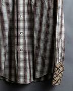 "GUCCI" Floral and checkered western shirt