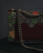 -SPECIAL- "GUCCI" Michele-era floral padlock design chain shoulder bag