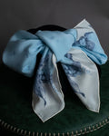 "Christian Dior" Bird motif silk scarf