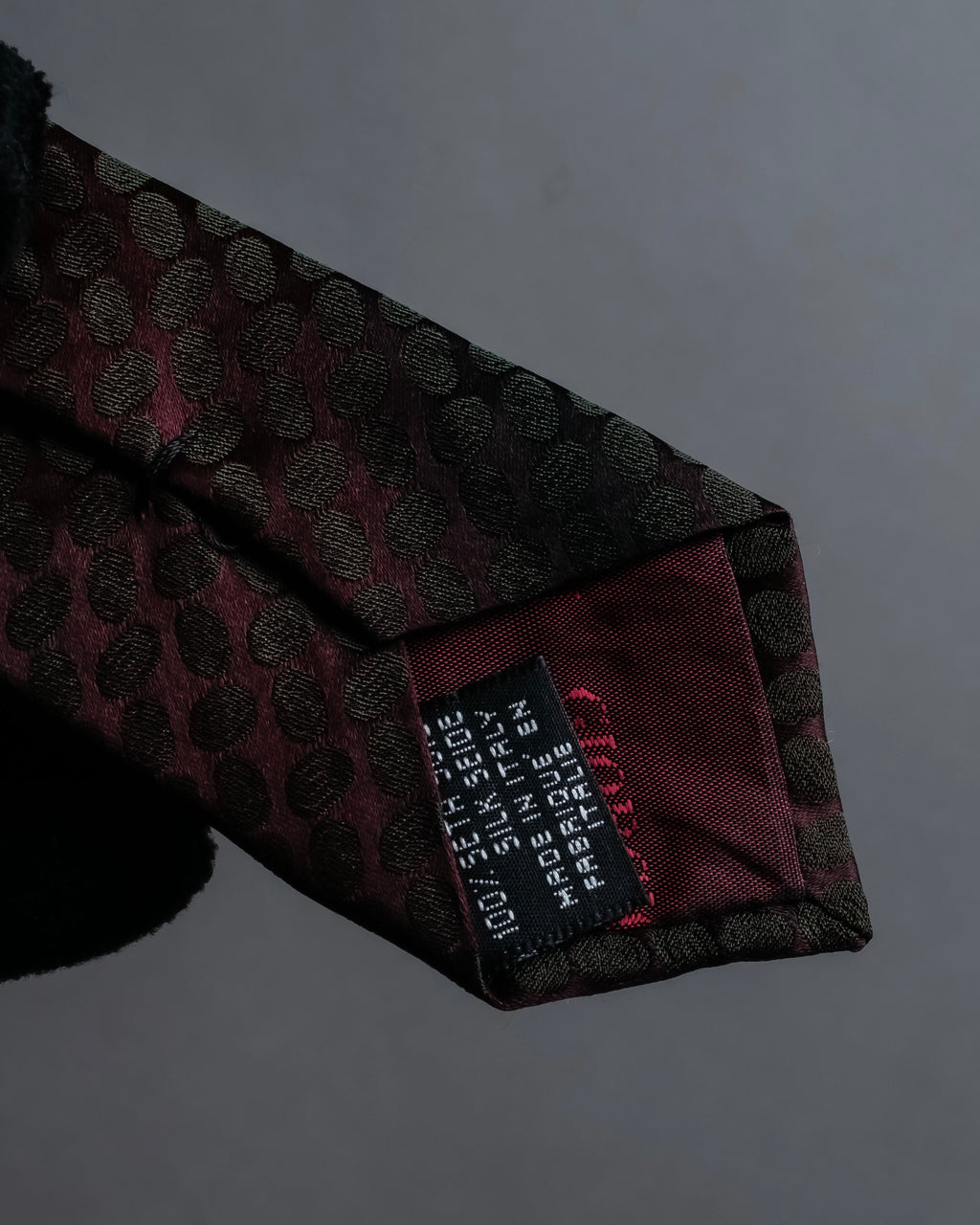 "GIORGIO ARMANI" Oval dot pattern silk twill necktie