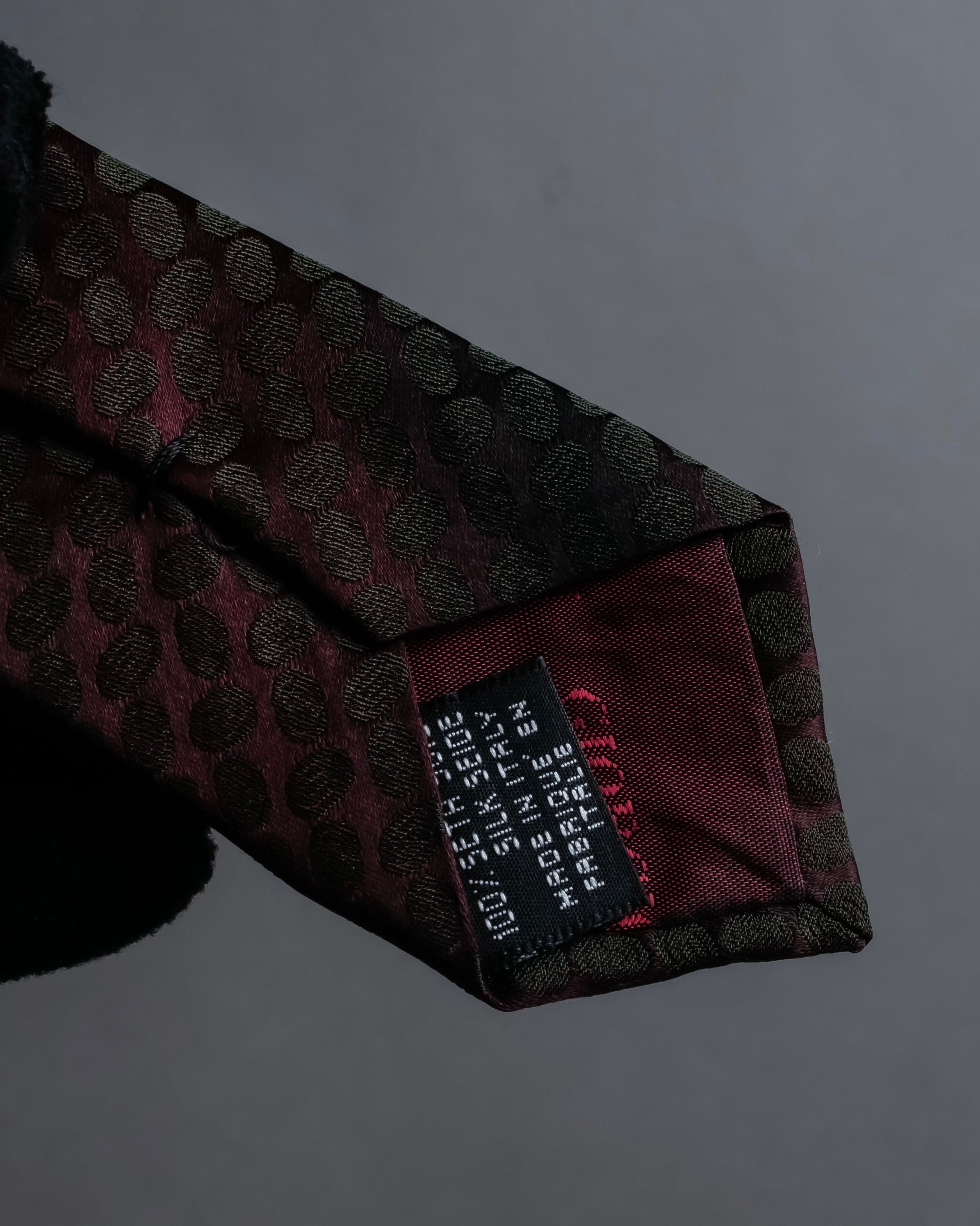 "GIORGIO ARMANI" Oval dot pattern silk twill necktie