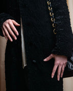 "GIORGIO ARMANI" Stand collar velour long coat