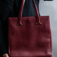 "Cartier" Jewelry ruby color leather tote bag