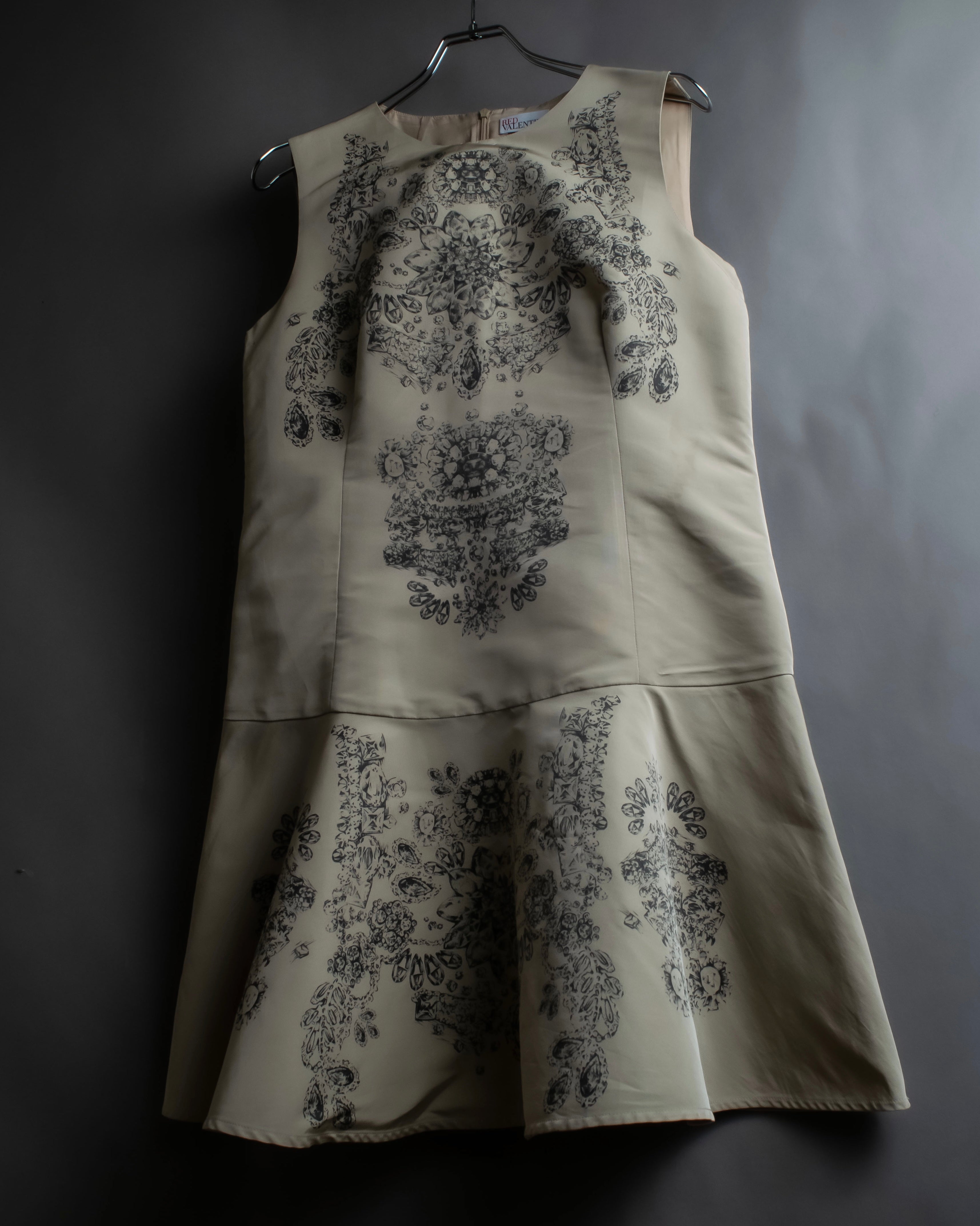 "RED VALENTINO" Baroque print sleeveless dress