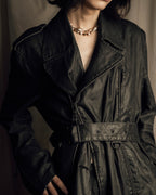 "JEAN PAUL GAULTIER" Firm finish double-zip belted mid-length coat