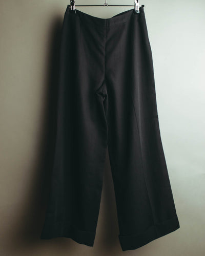 "VALENTINO GARAVANI" 90's-00's Sheer side striped wide trousers