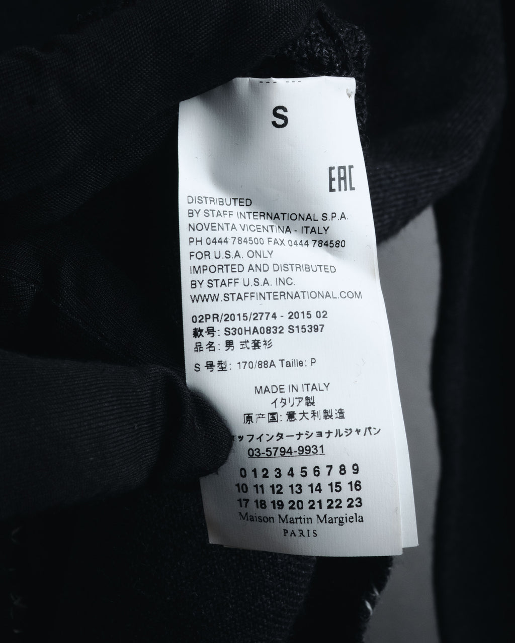 "Maison Margiela" 15AW deconstructed hand-stitched crewneck knit