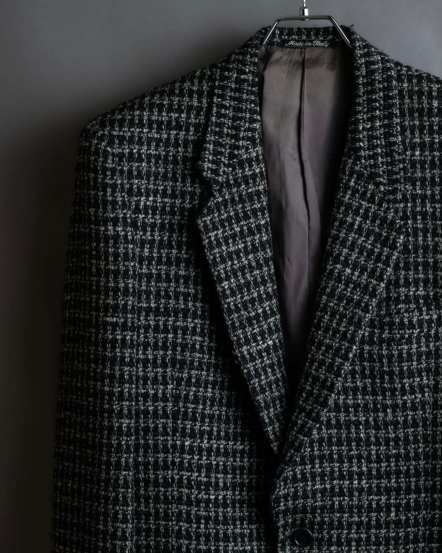 "GIORGIO ARMANI" Twill houndstooth pattern tailored jacket