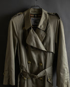 "BURBERRYS" Classic military detail maxi length trench coat