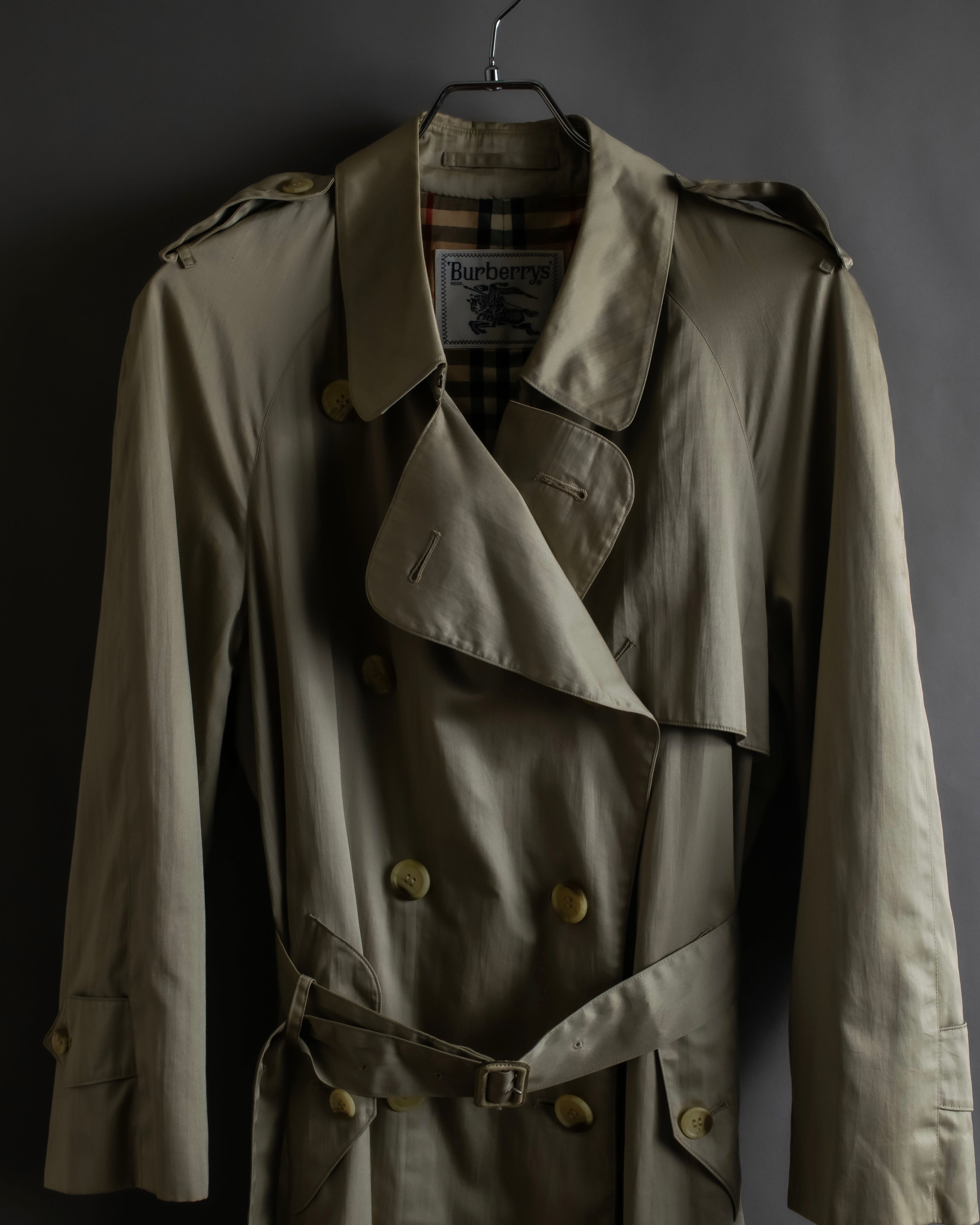 "BURBERRYS" Classic military detail maxi length trench coat