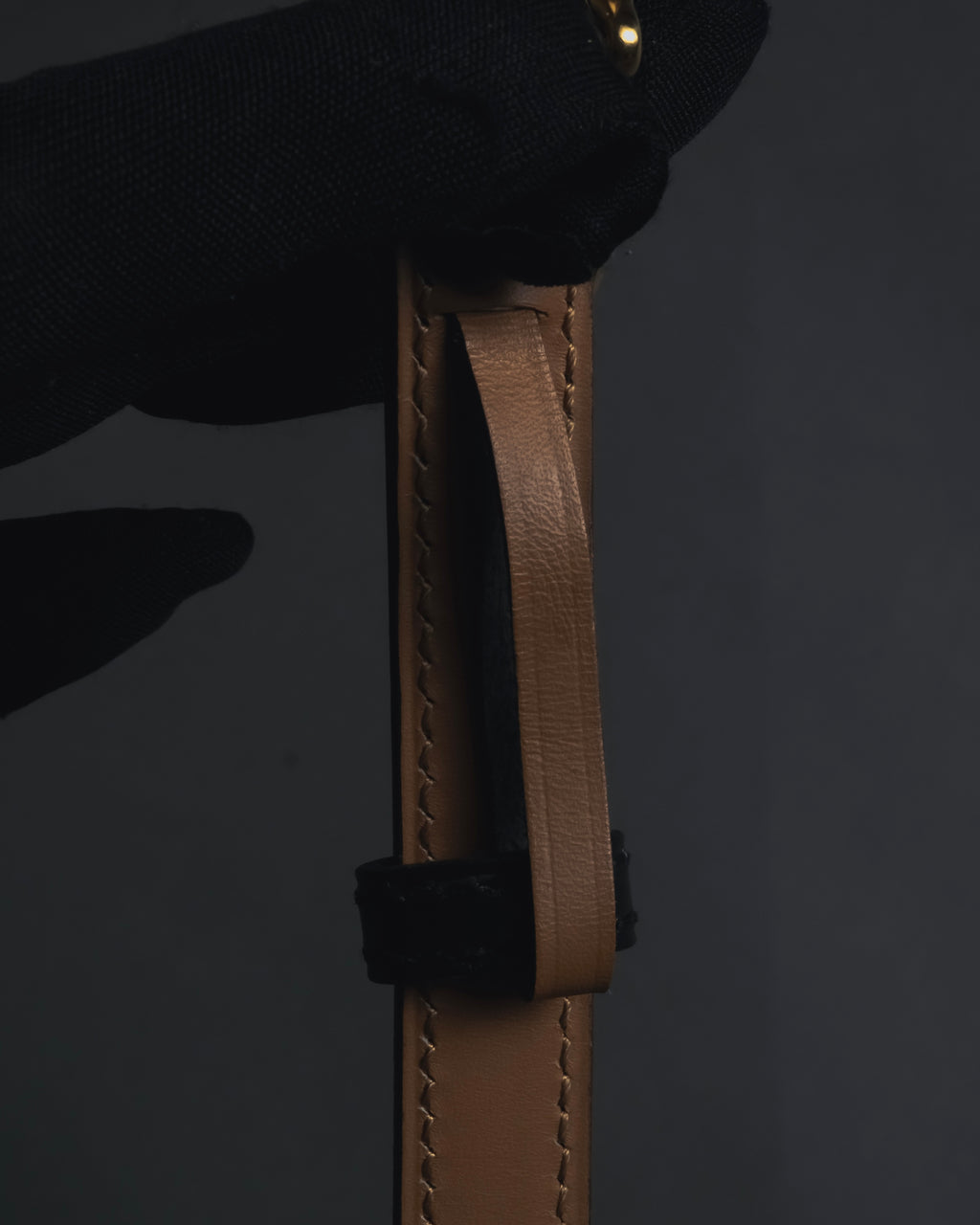 "HERMES" Chaine d'Ancre motif buckle leather belt
