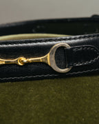 “CÉLINE” 70’s-80’s horsebit chain leather belt