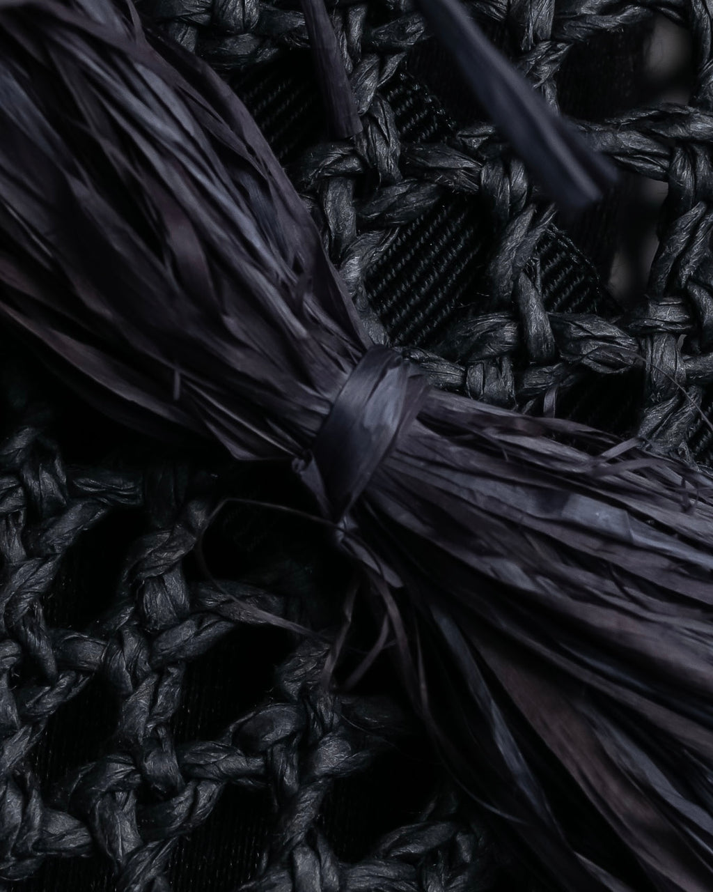 "Christian Dior" Raffia ribbon design paper fiber hat