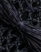 "Christian Dior" Raffia ribbon design paper fiber hat