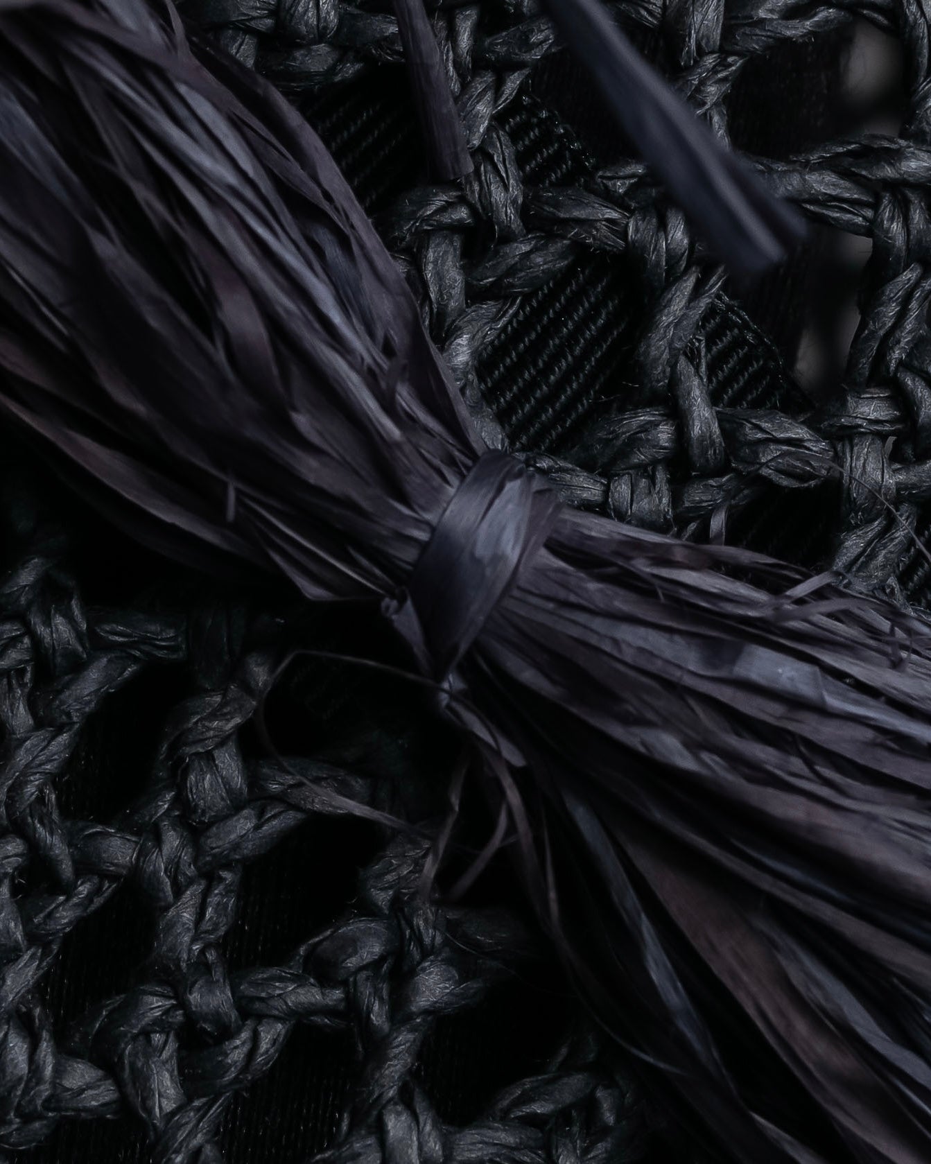 "Christian Dior" Raffia ribbon design paper fiber hat