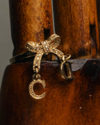 -SPECIAL- “Dior” 00’s-10’s Ribbon CD logo charm ring
