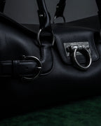 "Salvatore Ferragamo" Gancini motif design leather bowling bag