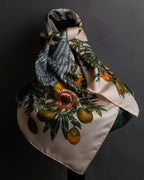 "HERMES" Passion flower print Carre 90 silk scarf