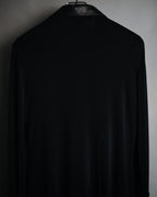 –SPECIAL– "HERMES" 00’s Leather-trimmed viscose evening shirt