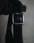 "Salvatore Ferragamo" 90’s-00’s minimalist gancini buckle hobo bag