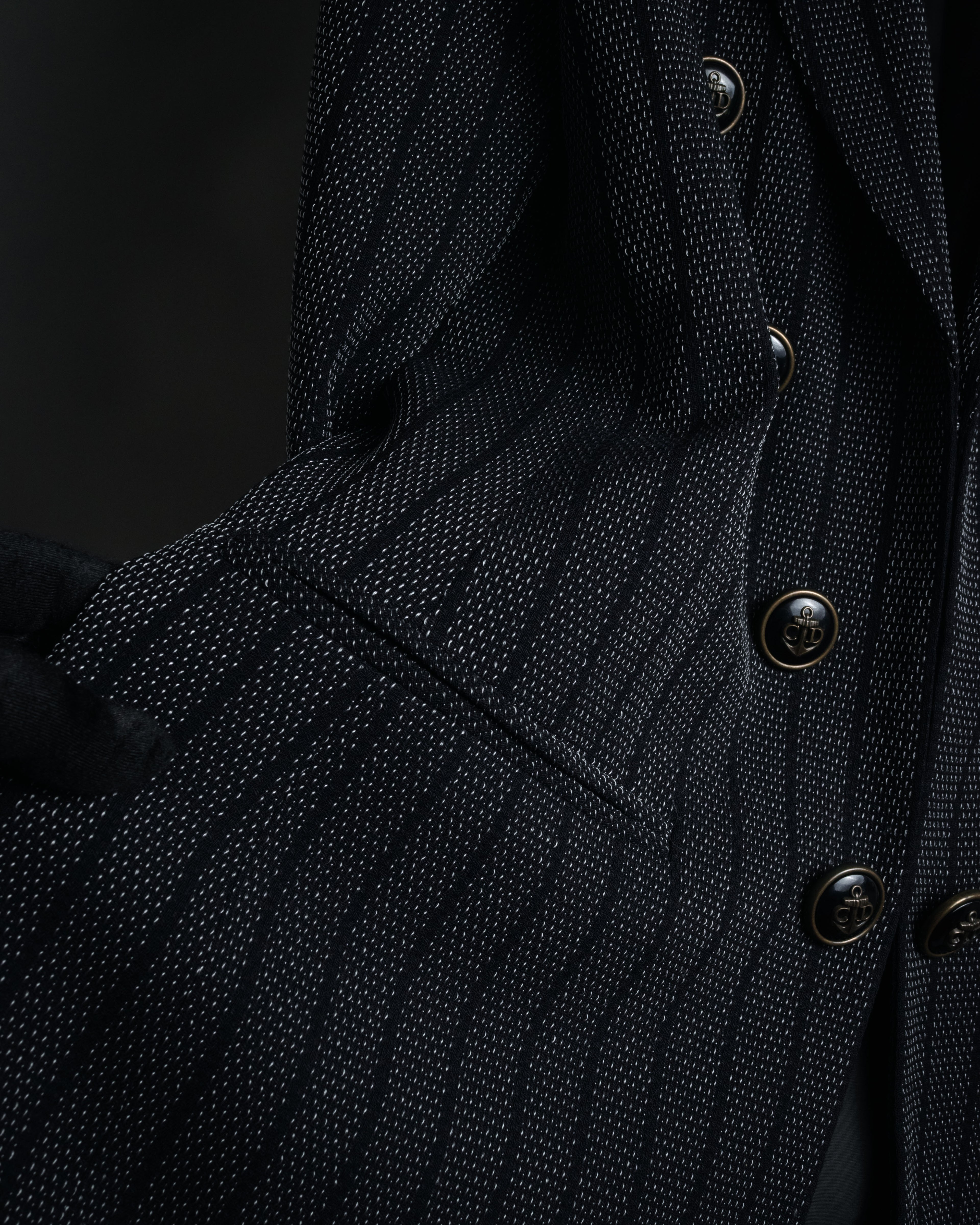 -SPECIAL- “Christian Dior” 90’s Naval motif double breasted jacket