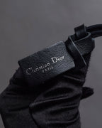 "Christian Dior" Black eyelet leather narrow belt