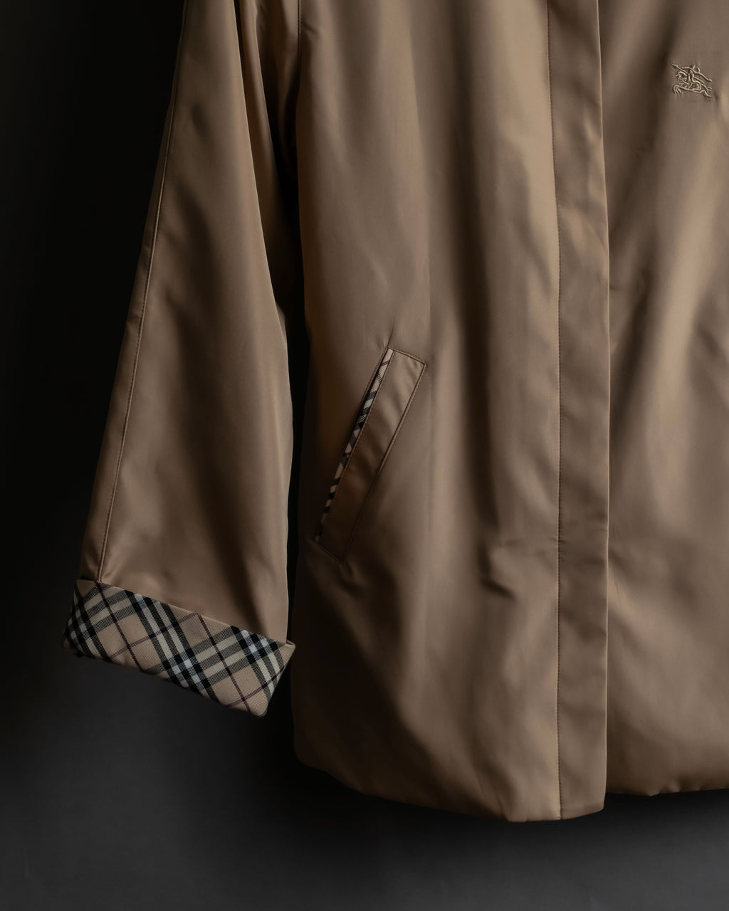 "BURBERRYS" Check reverse design short blouson