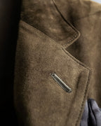 "Christian Dior" Nubuck leather oversized tailored jacket