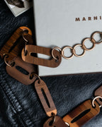 "MARNI" Large tree and chain combination necklace
