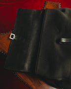 “PRADA” 90’s-00’s Nylon and leather flap messenger bag