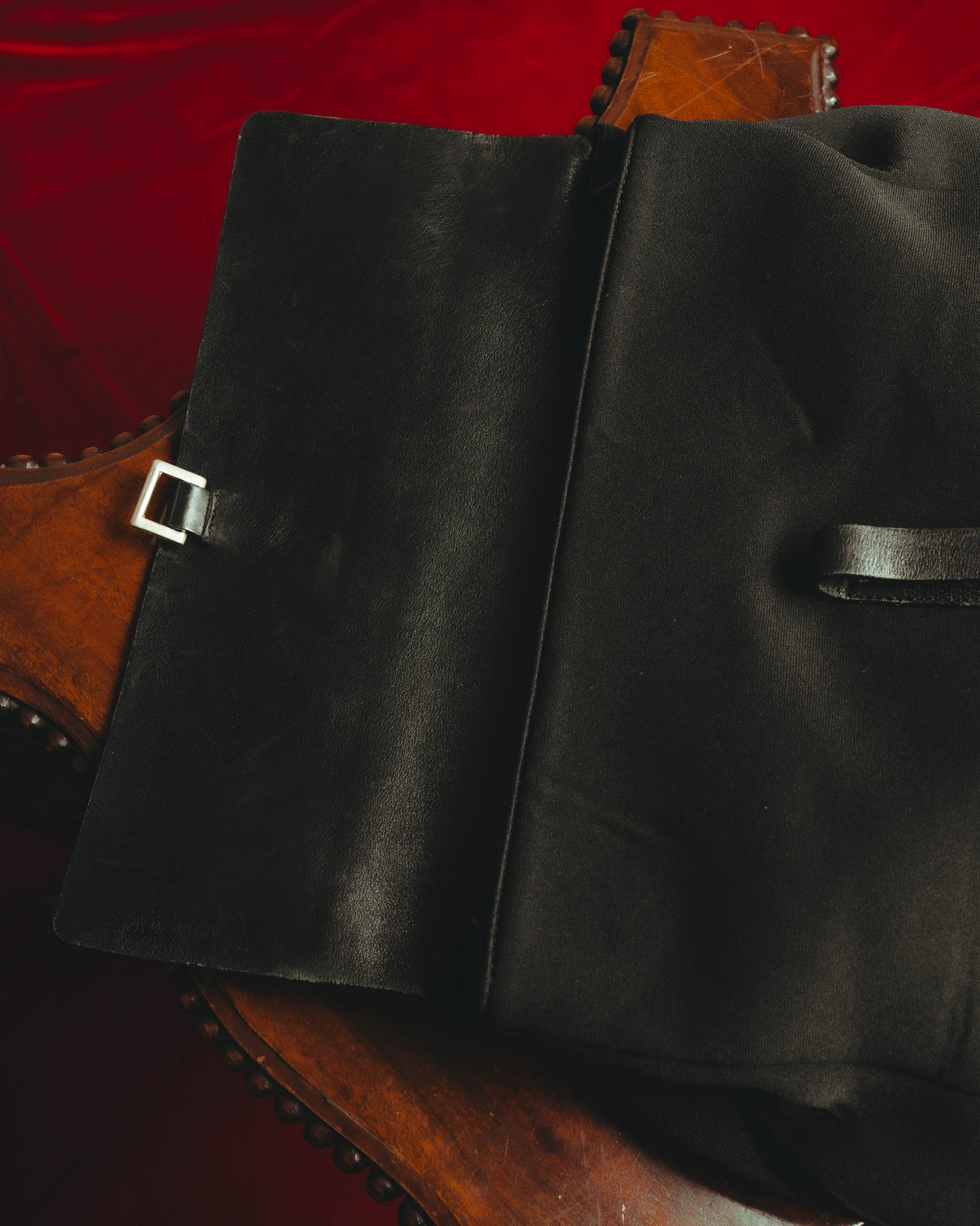 “PRADA” 90’s-00’s Nylon and leather flap messenger bag