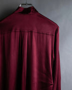 "GUCCI" Beautiful burgundy color silk bowtie shirt