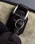 "GUCCI" GG pattern canvas leather combination boston bag