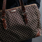 "CELINE" Macadam pattern crocodile switching one handle bag