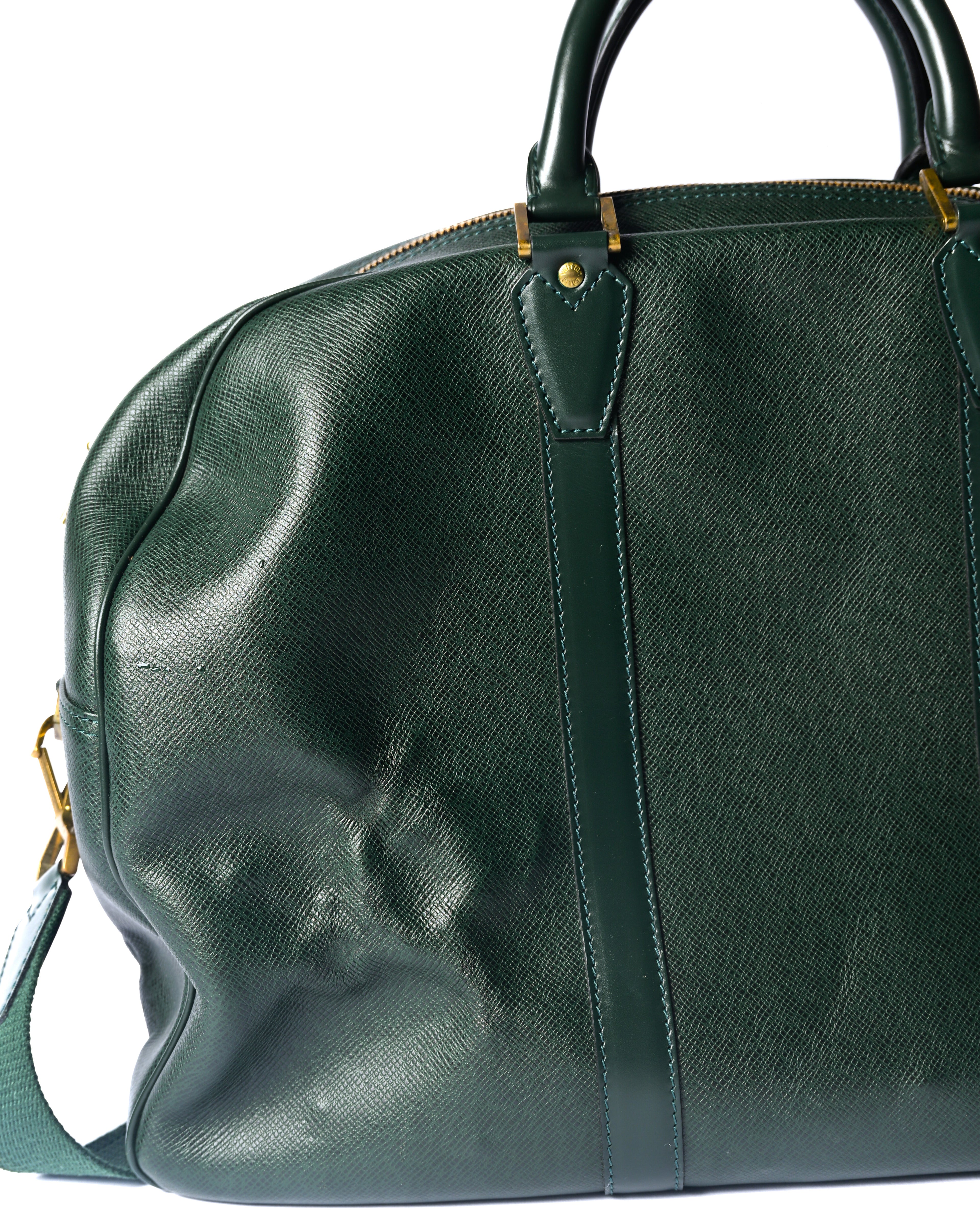 LOUIS VUITTON/ “Taiga Kendall GM” 2 Way Big Boston Bag Green