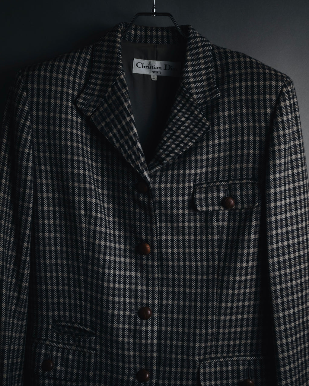 "Christian Dior SPORTS" 80’s-90’s british check tweed jacket