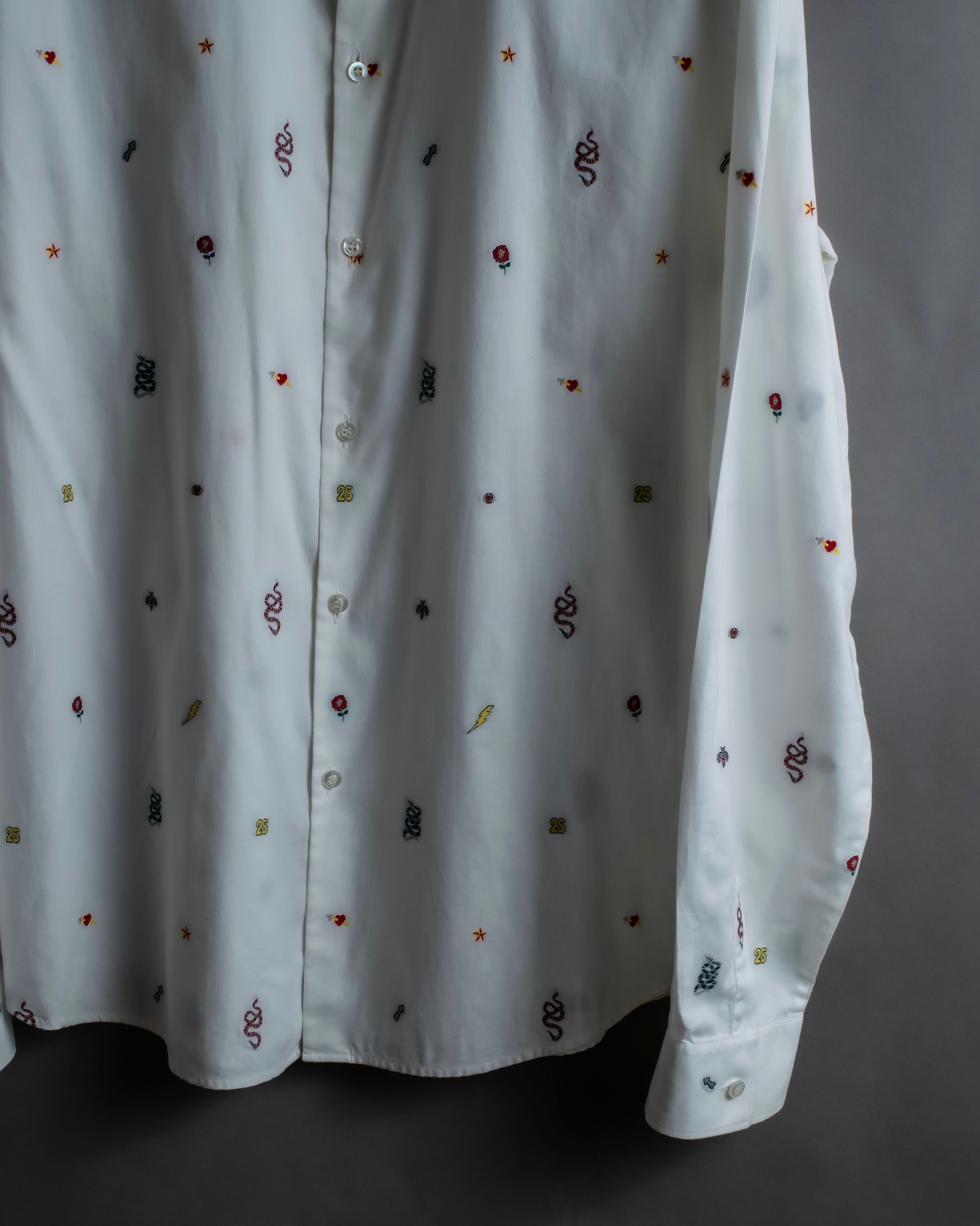 "GUCCI" Michele period iconic motif embroidered shirt
