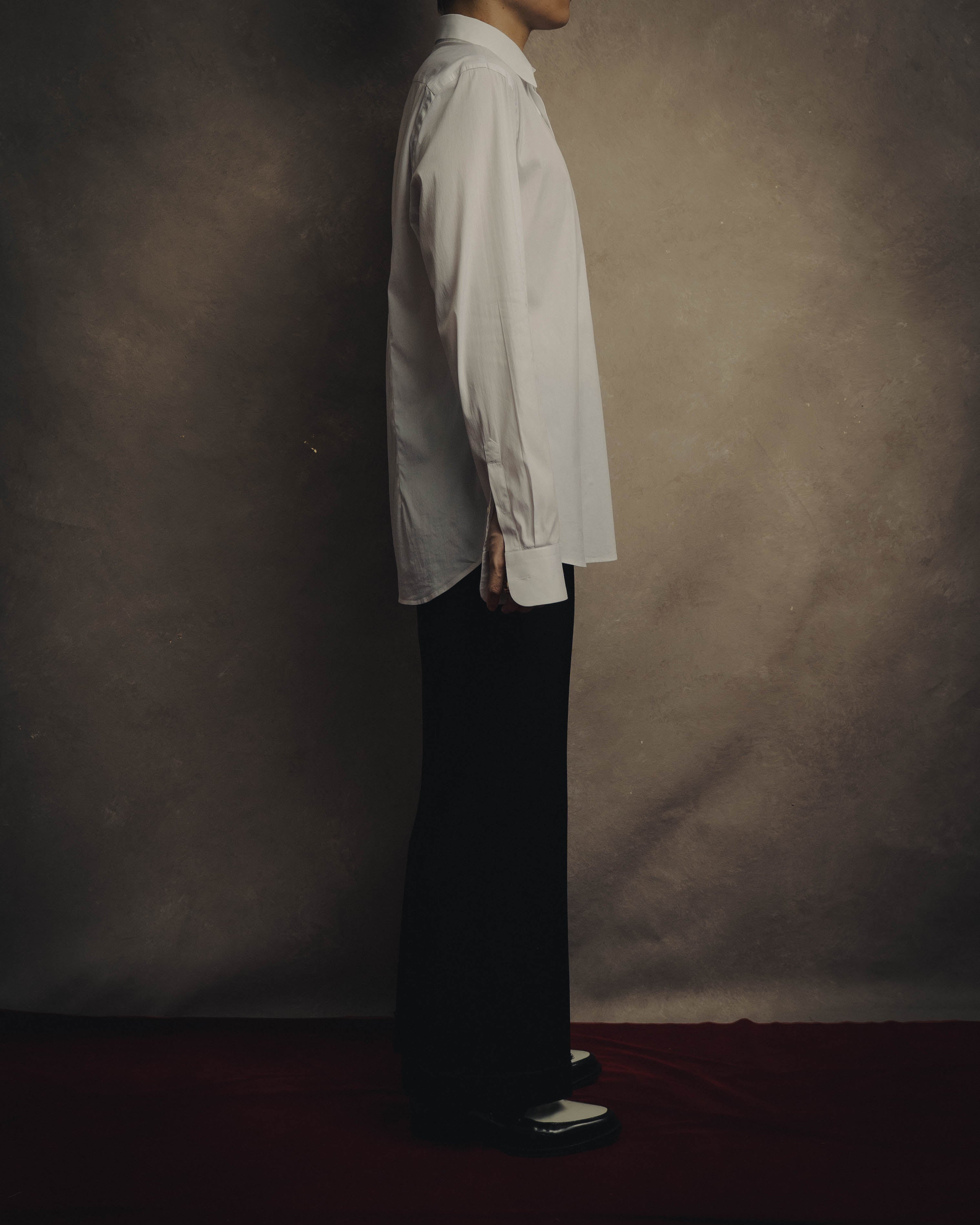 -SPECIAL- "PRADA" 10's-20's Stretch cotton silk-touch dress shirt
