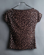 "DOLCE & GABBANA" Leopard print short cut and sew