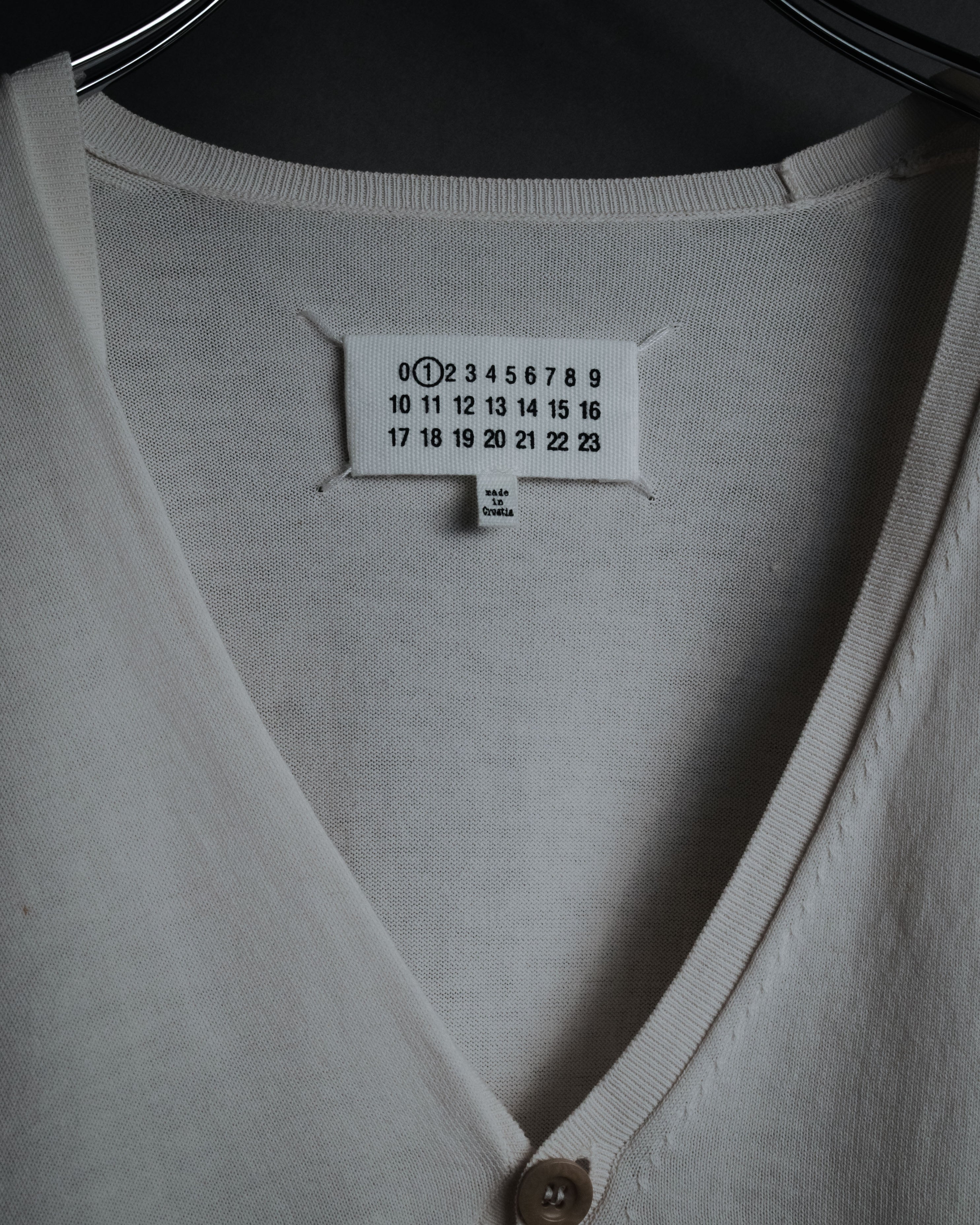 "Maison Martin Margiela" 2014 asymmetrical cotton knit cardigan