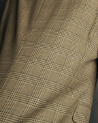 "GUCCI" 90's-00's Vintage houndstooth and glen check structured cotton jacket