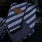 "HERMES" Pink accent regimental tie