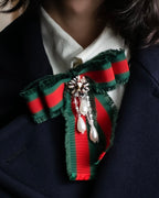 "GUCCI" Beaded design grosgrain ribbon