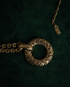 “Yves Saint Laurent” 1980’s-90’s Sculptural circle long necklace