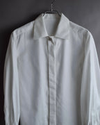 "Christian Dior" Diamond pattern woven metal button shirt