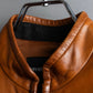 "EMPORIO ARMANI"  Quilted design brown color leather jacket